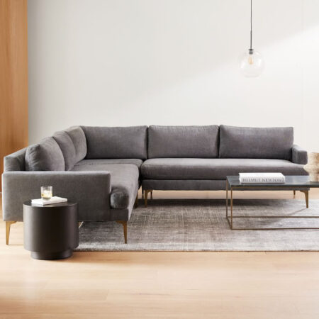 Dovetail Gray L Shape Sofa